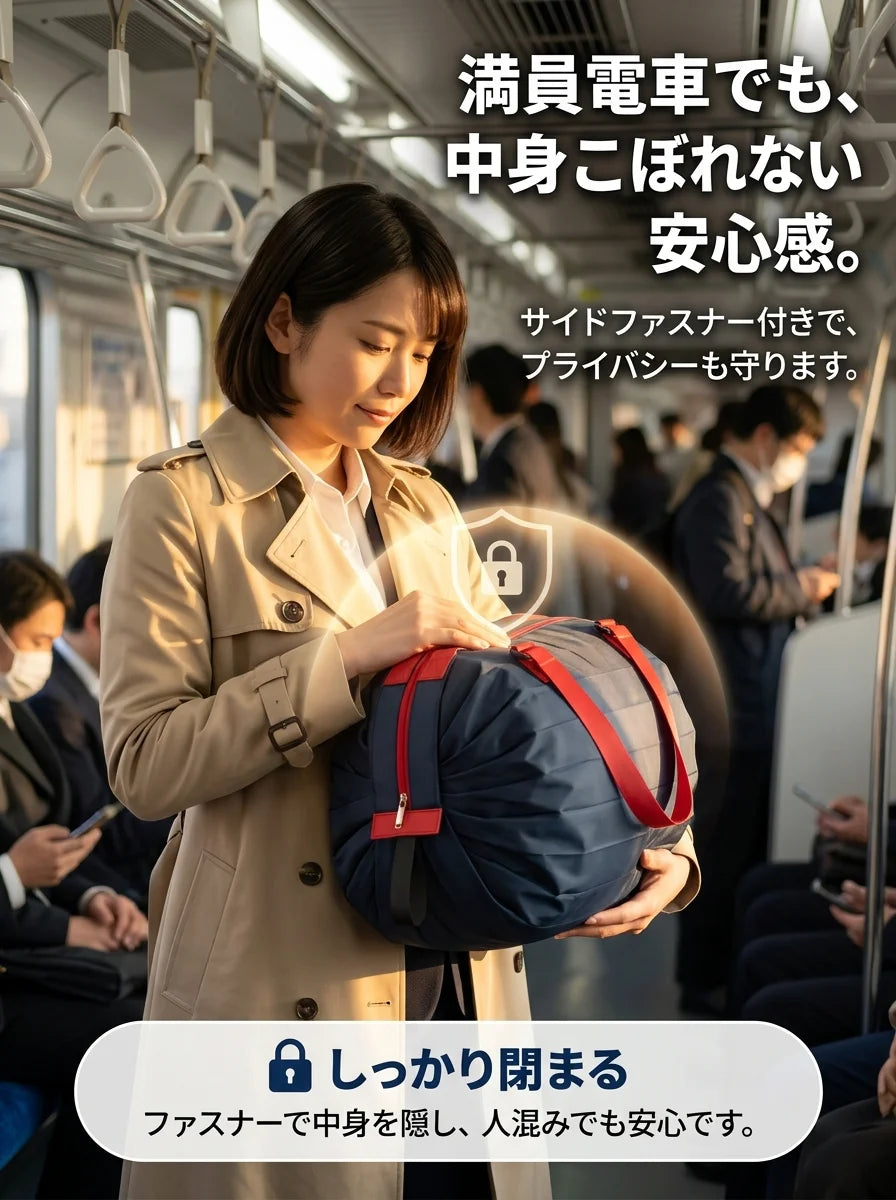 折りたたみ式コンパクトエコバッグ