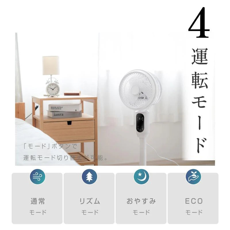 3D送風・省エネ設計 多機能スマートサーキュレーターファン