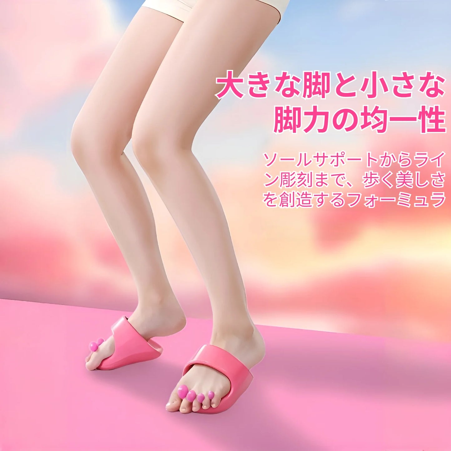 履くだけ簡単 美姿勢サポート ダイエットスリッパ