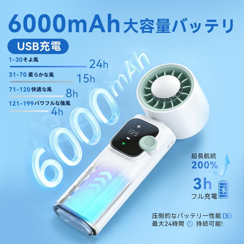 瞬間冷却プレート搭載 3WAYハンディファン