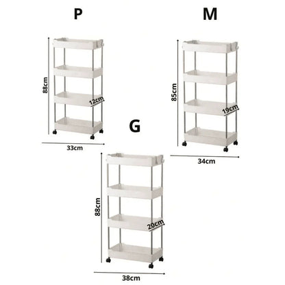 Carrinho Organizador Multiuso Com Rodinhas - Modern Casa