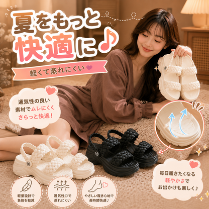 厚い底サンダル レディース 夏新作