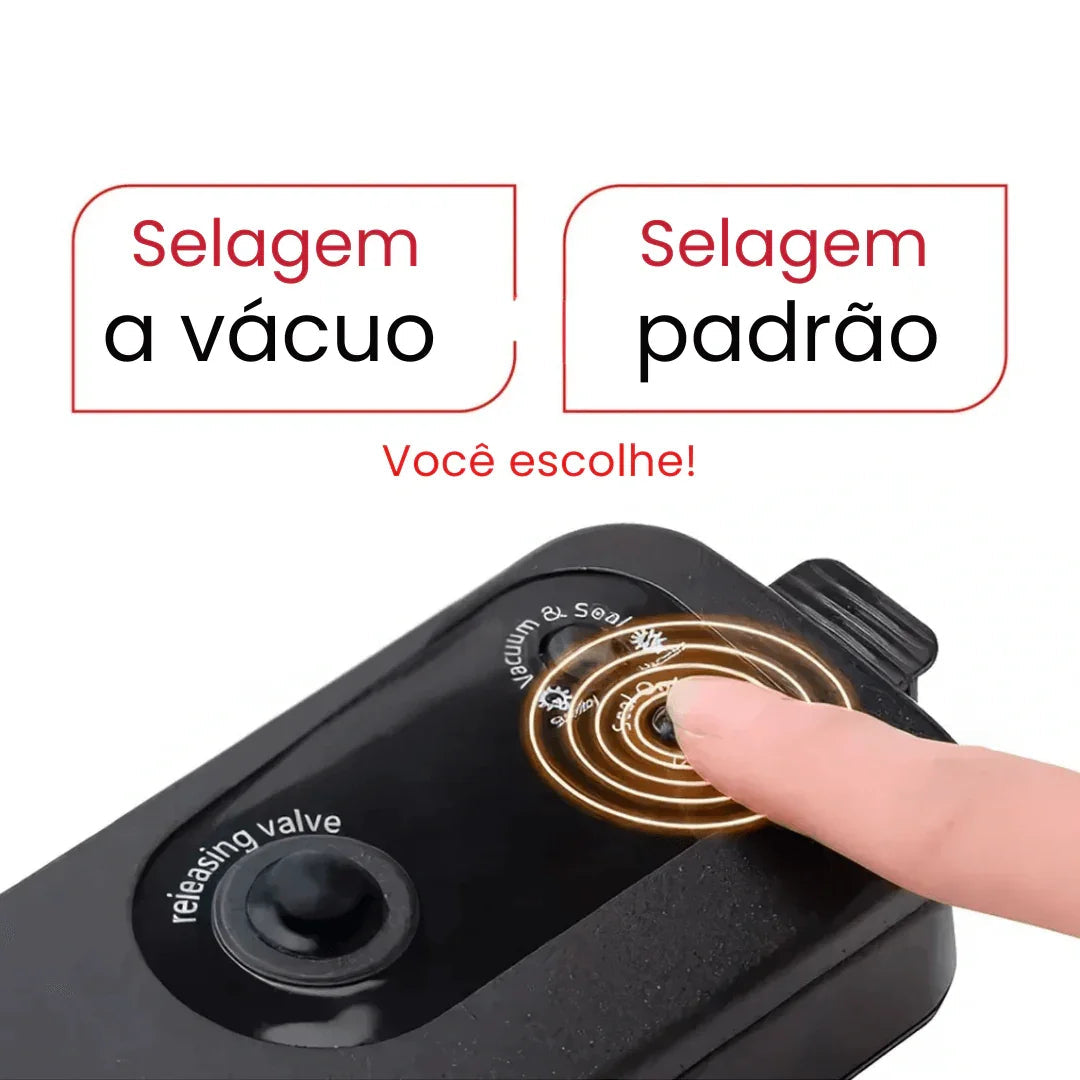 Seladora e Embaladora Automática a Vácuo Portátil + 10 Sacos de Brinde - Modern Casa
