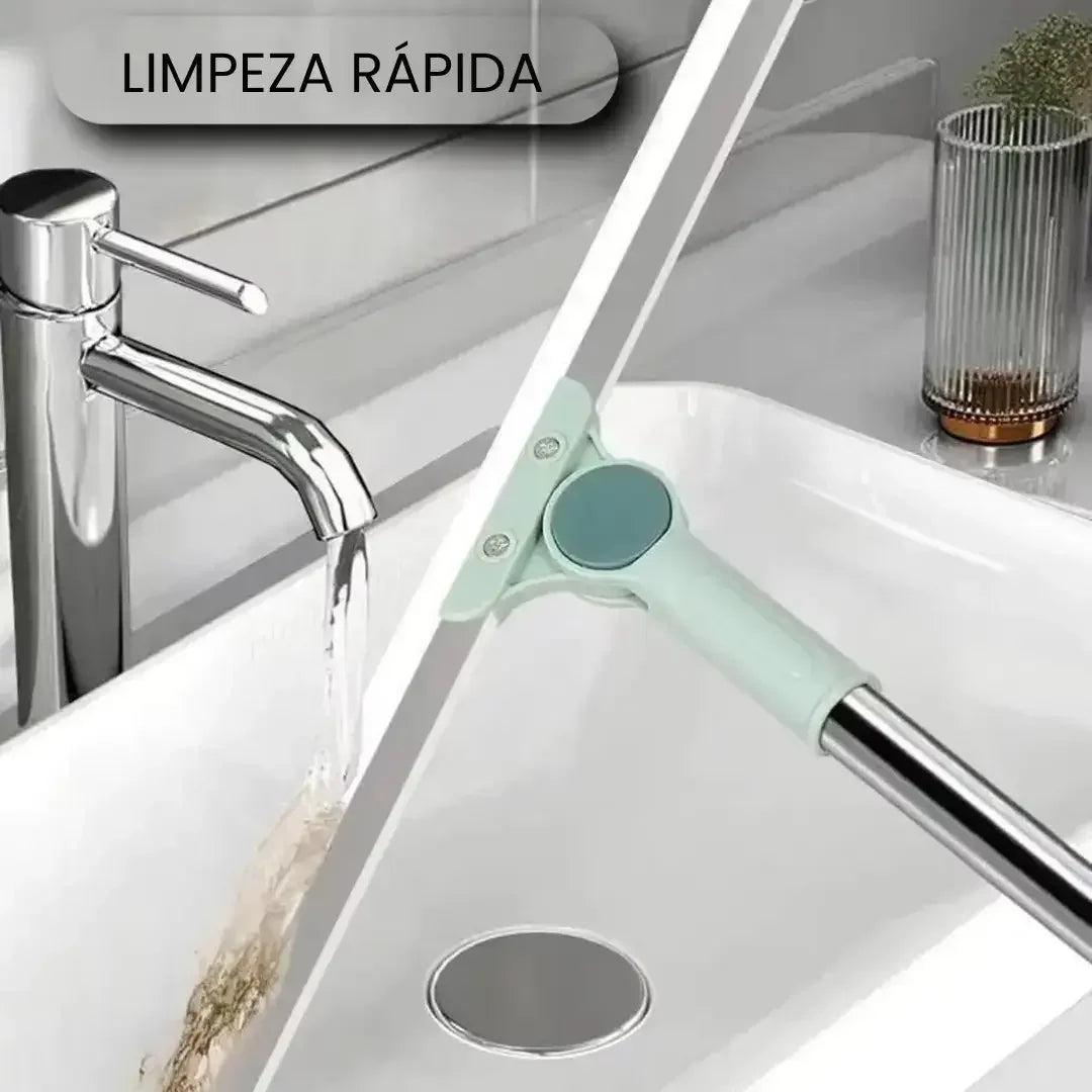 2WAYシリコンワイパー｜掃き掃除・水切り対応、伸縮ハンドルでラクラク清掃
